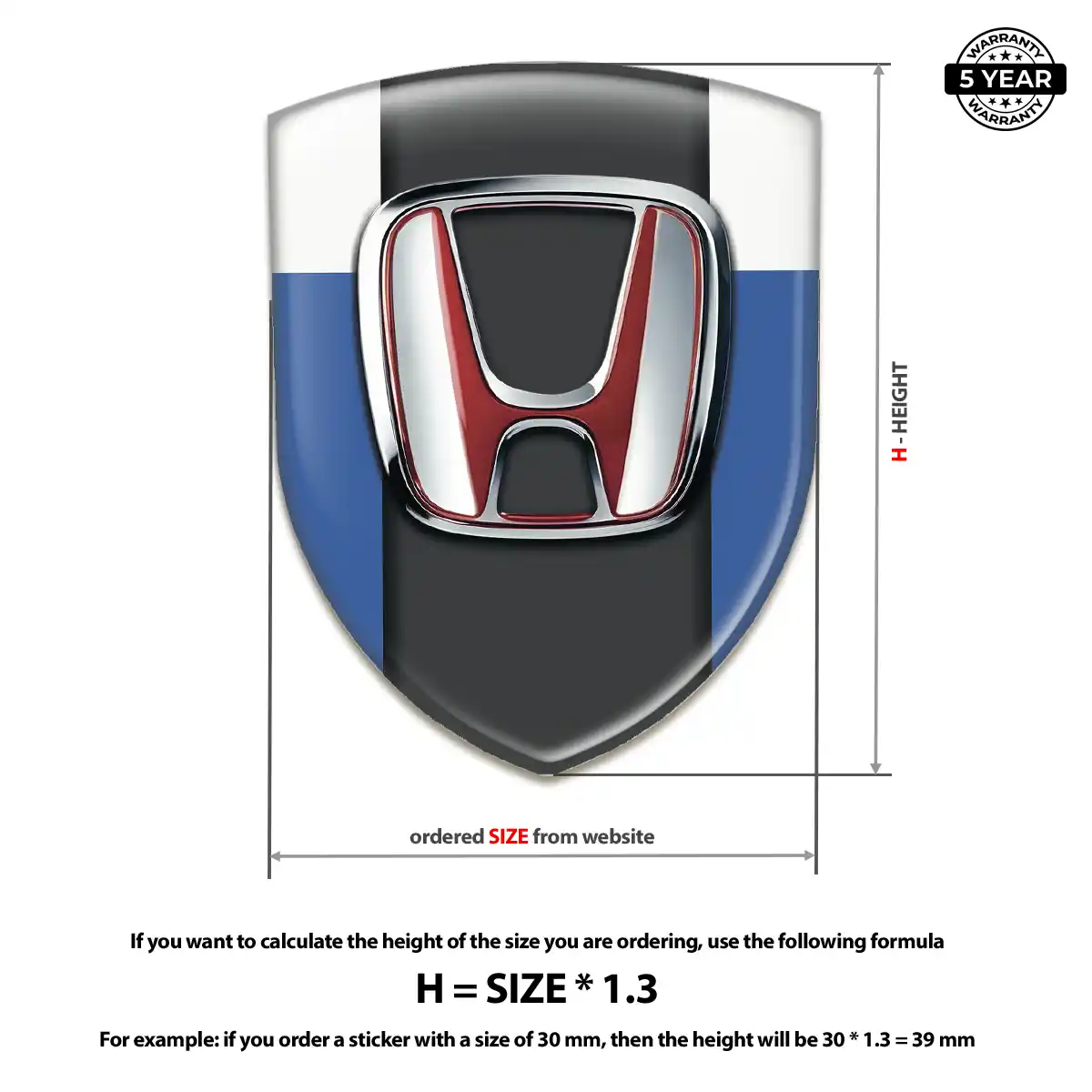 Honda Emblem Crest Signature Grade