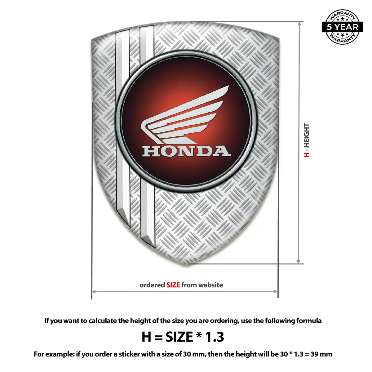 Honda Emblem Crest Sleek Style