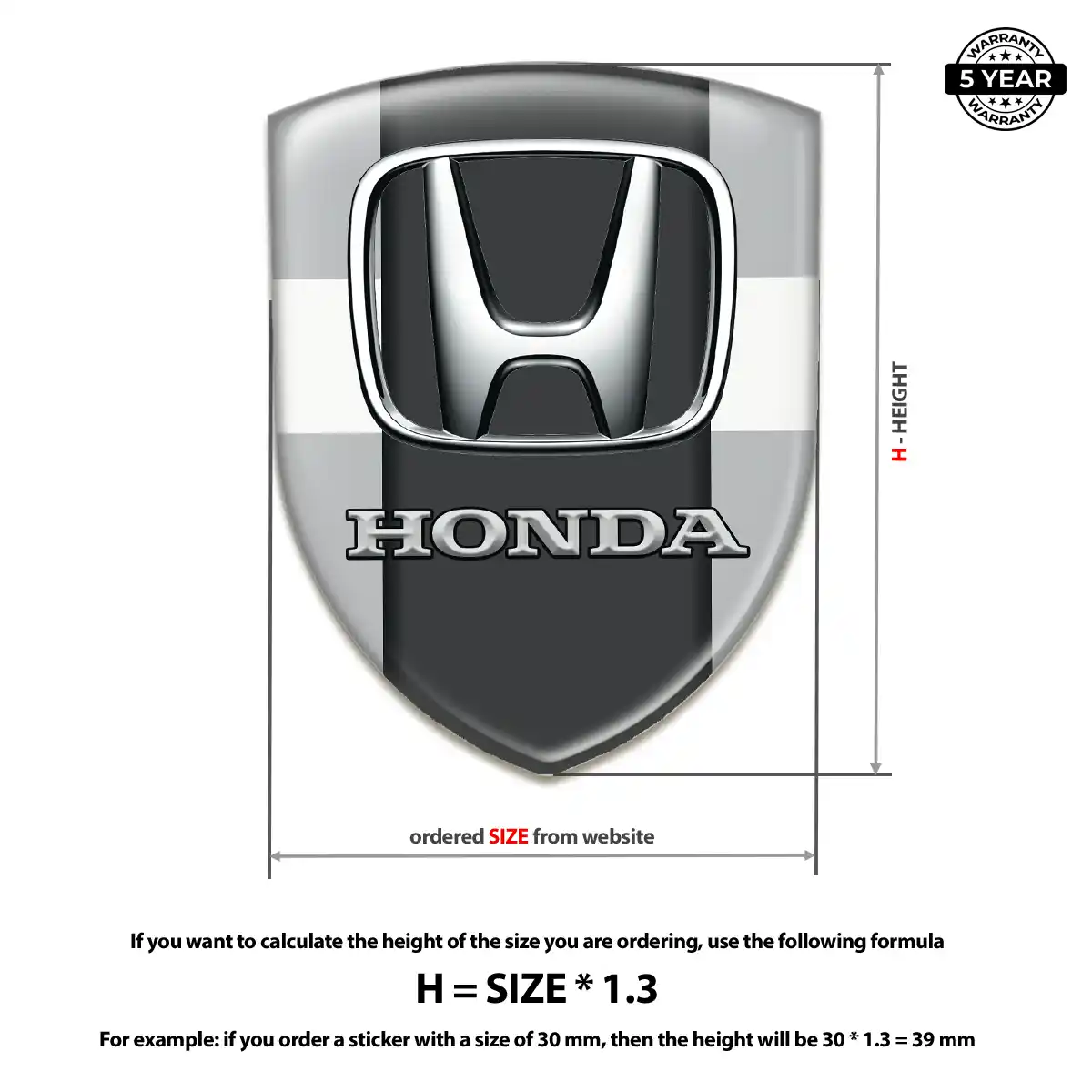 Honda Emblem Crest Superior Craft