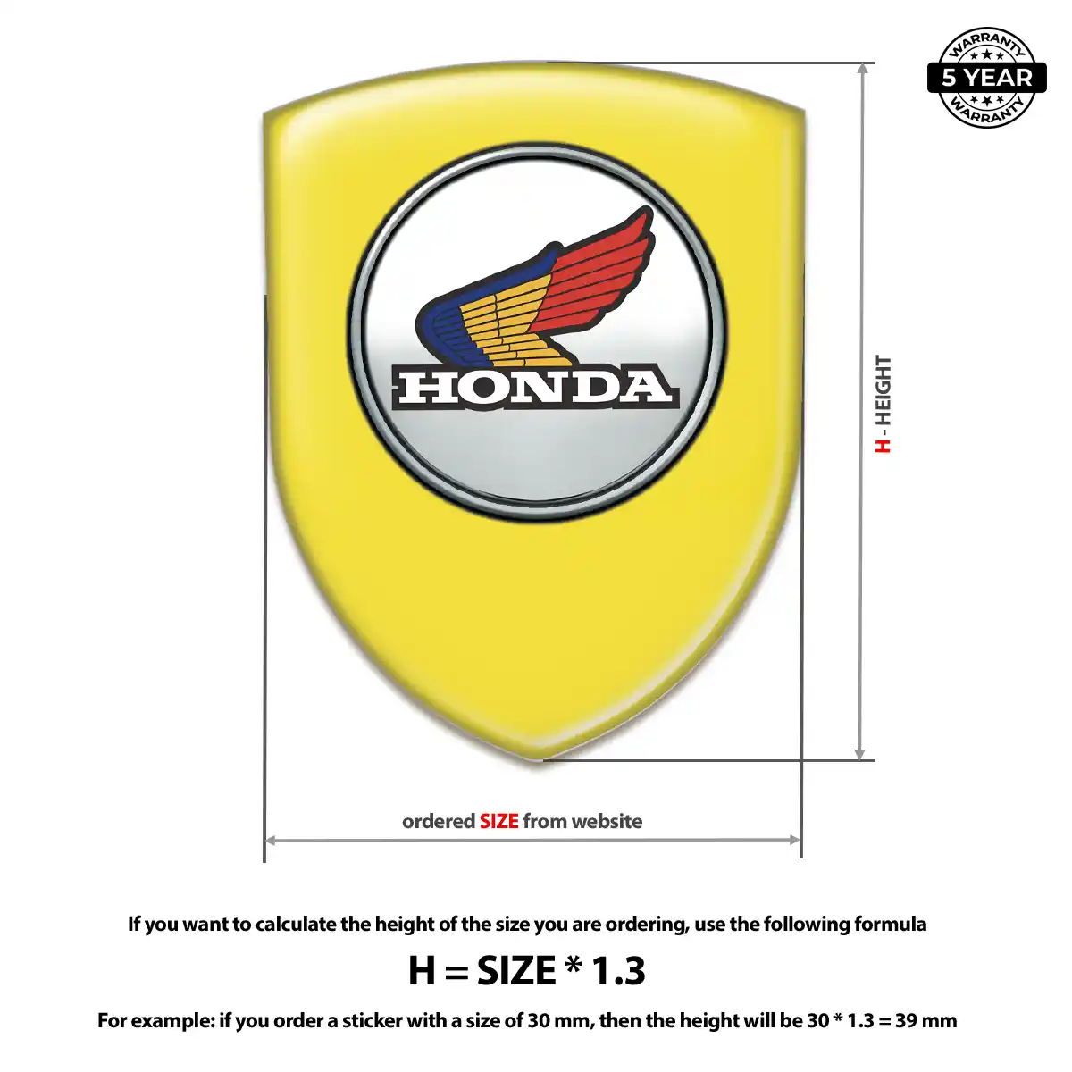 Honda Emblem Domed Badge Exterior Luxe