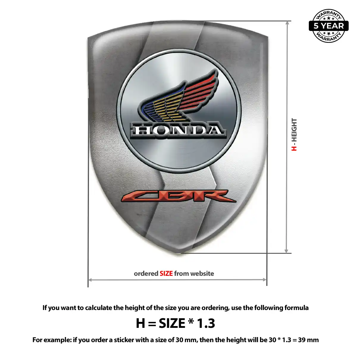 Honda Emblem Domed Badge Sleek Style
