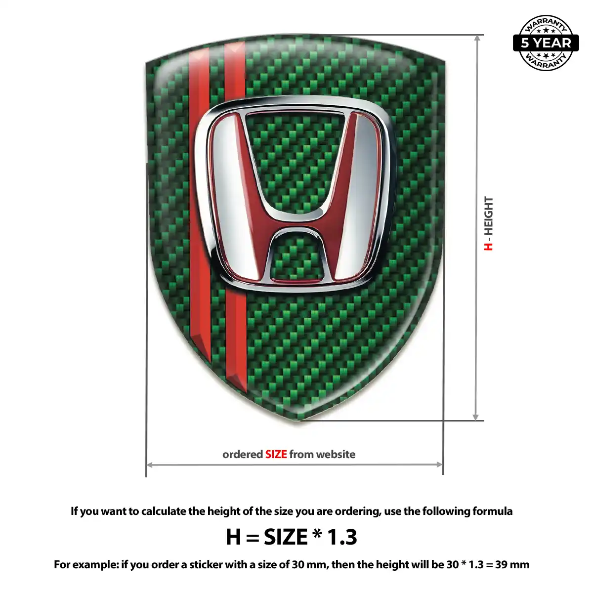 Honda Emblem Logo Badge Elite Edition