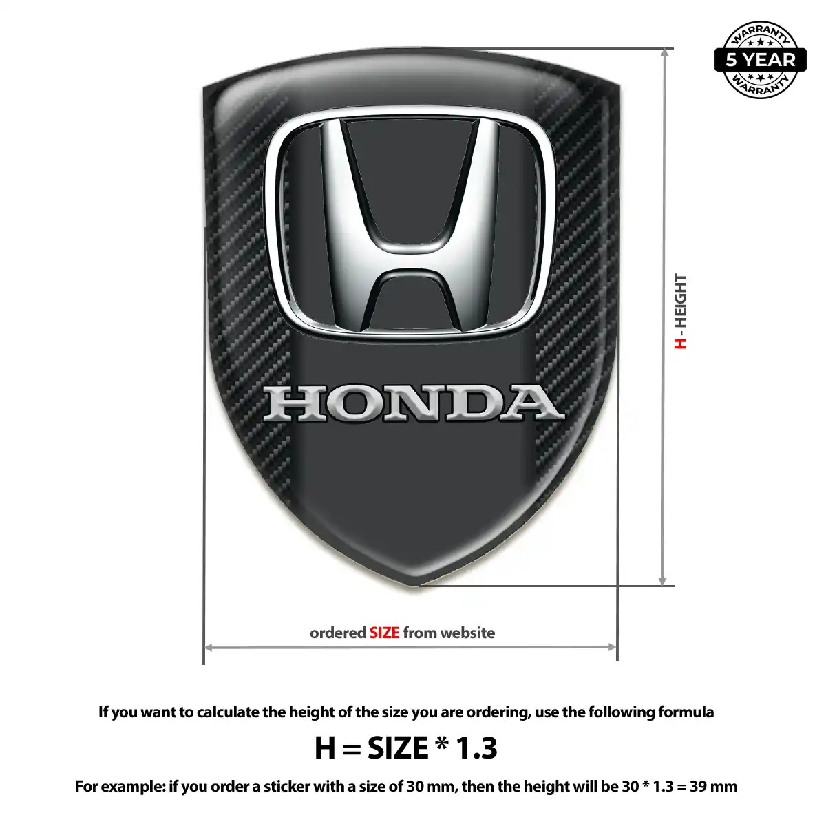 Honda Emblem Logo Badge Exclusive Series