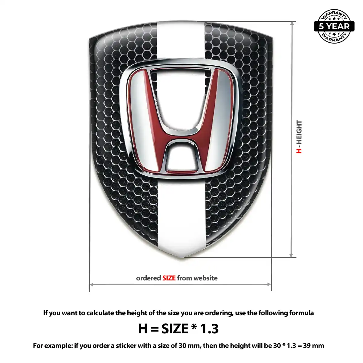 Honda Emblem Logo Badge Exterior Luxe