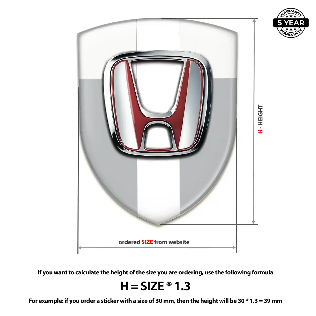 Honda Emblem Logo Badge Interior Elegance