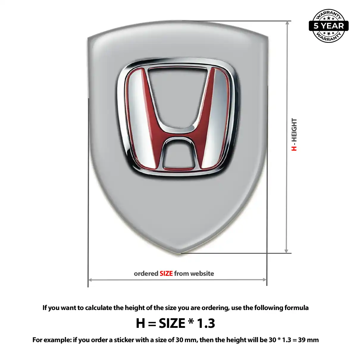 Honda Emblem Logo Badge Prestige Line
