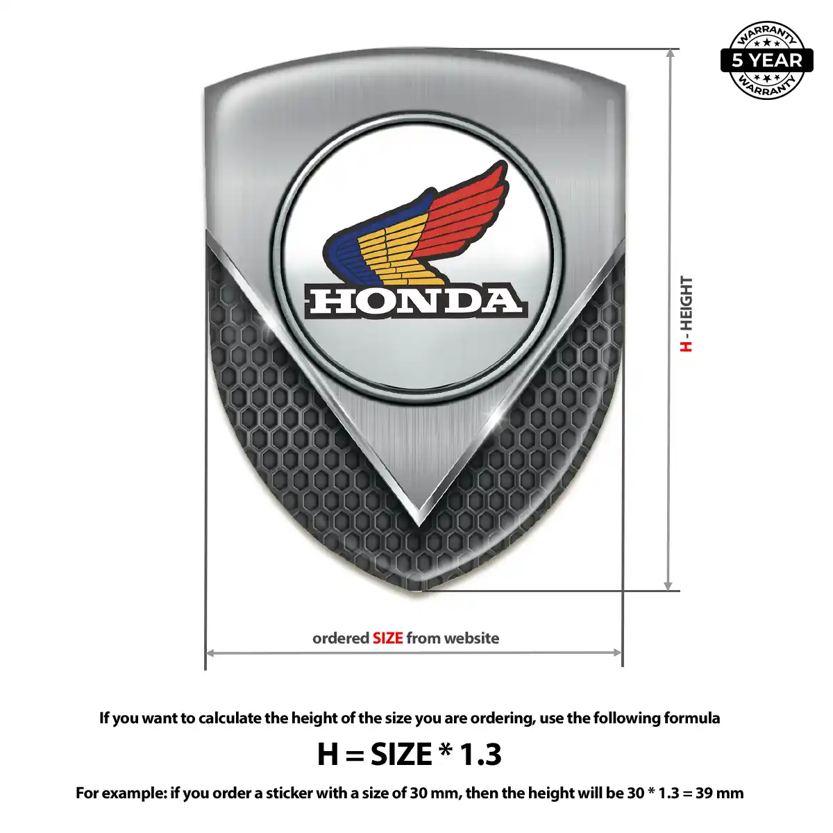 Honda Emblem Logo Badge Signature Grade