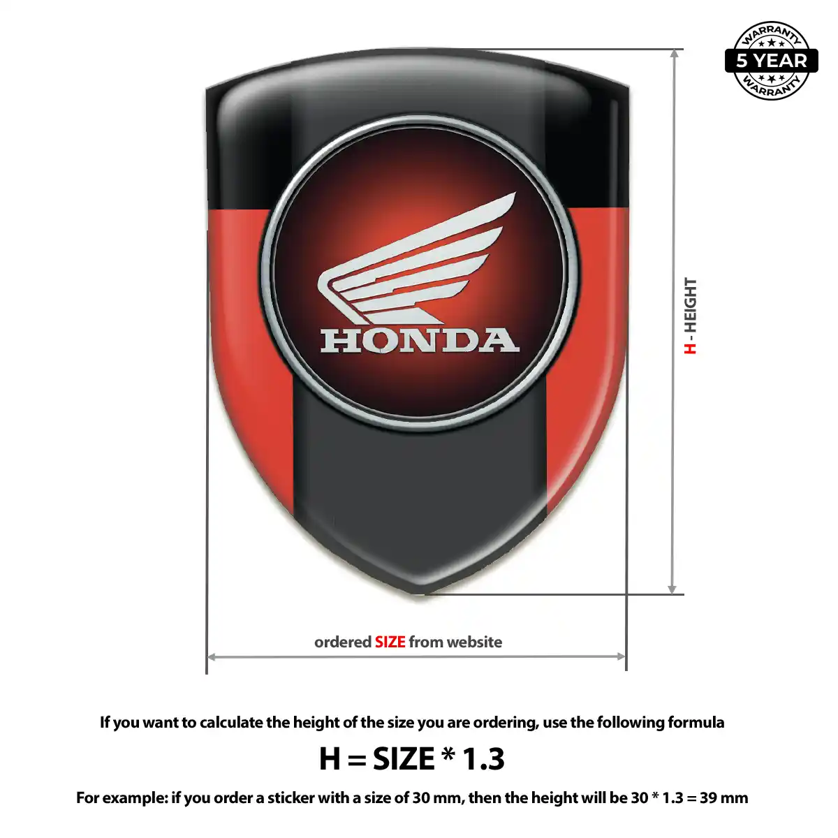 Honda Emblem Logo Badge Superior Craft
