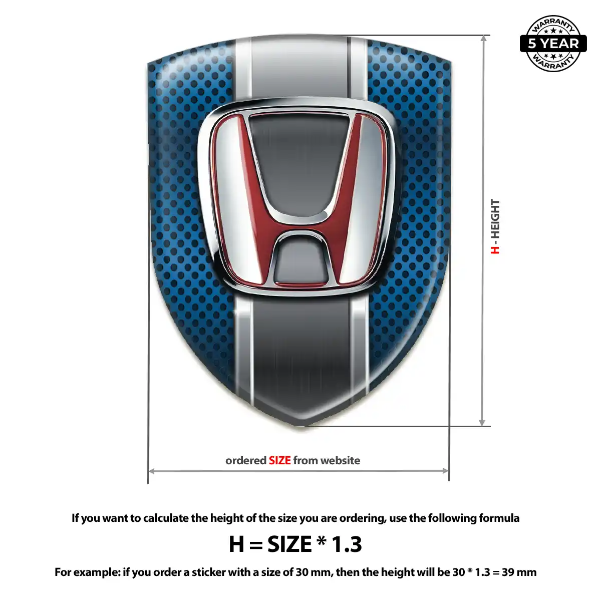 Honda Emblem Logo Cabin Style