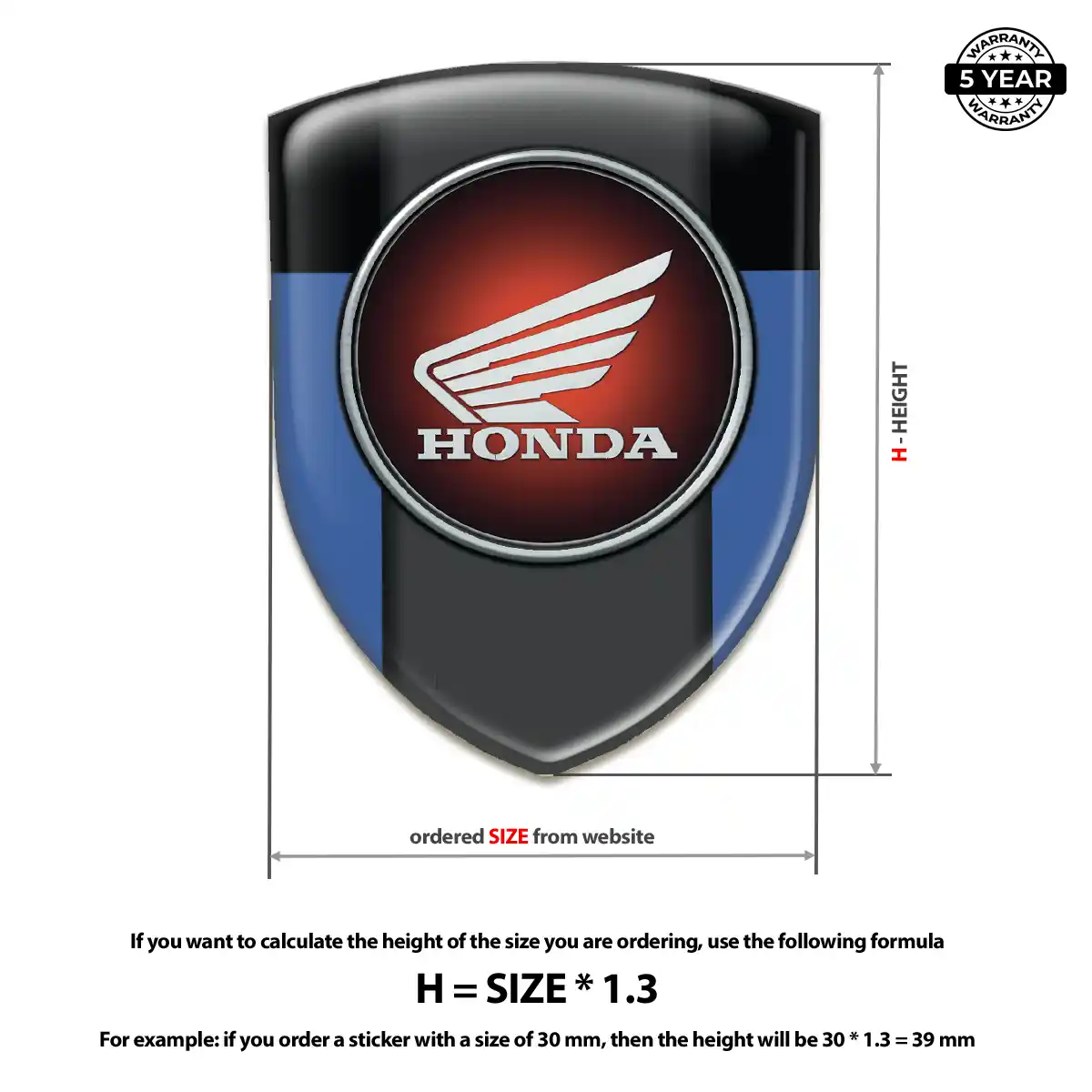 Honda Emblem Logo Elite Finish