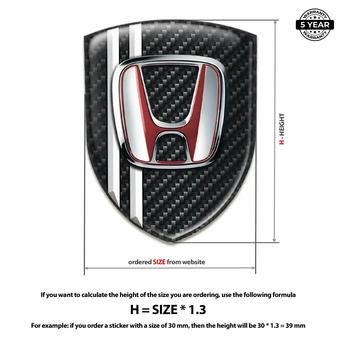 Honda Emblem Logo Interior Luxe