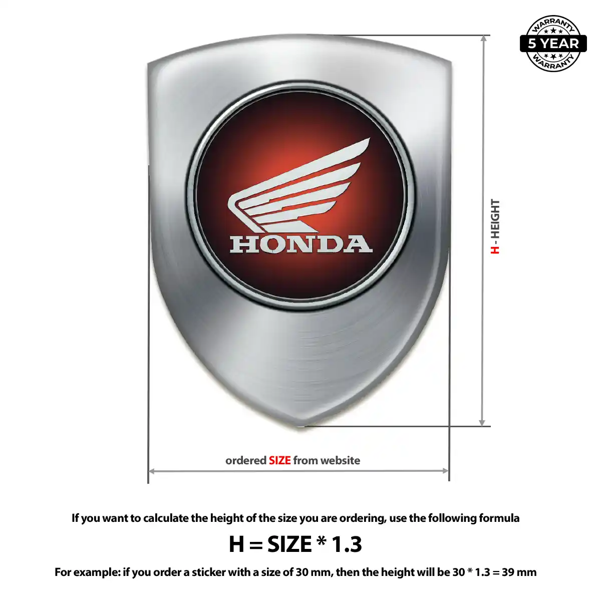 Honda Emblem Logo Opulent Line
