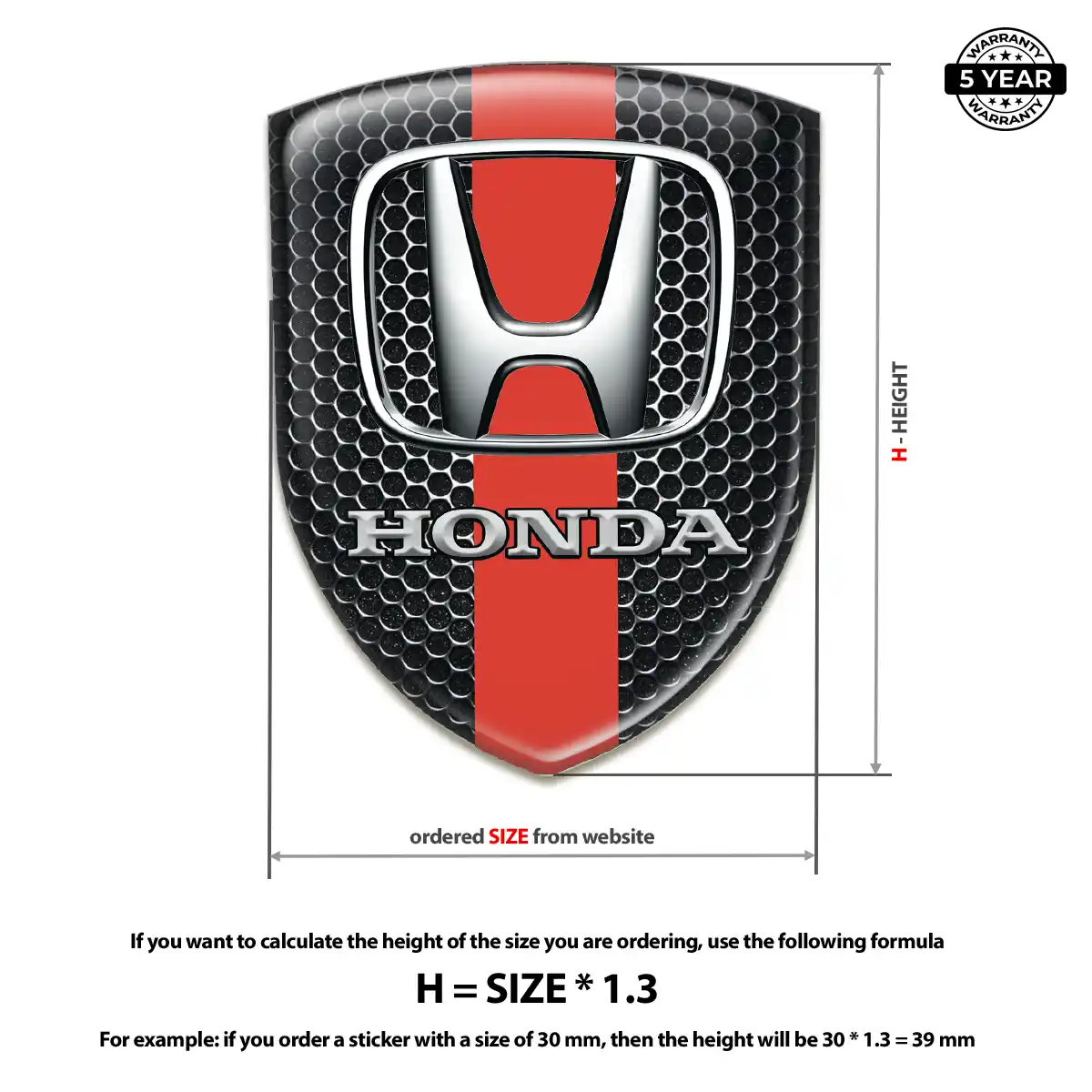 Honda Emblem Logo Prestige Line
