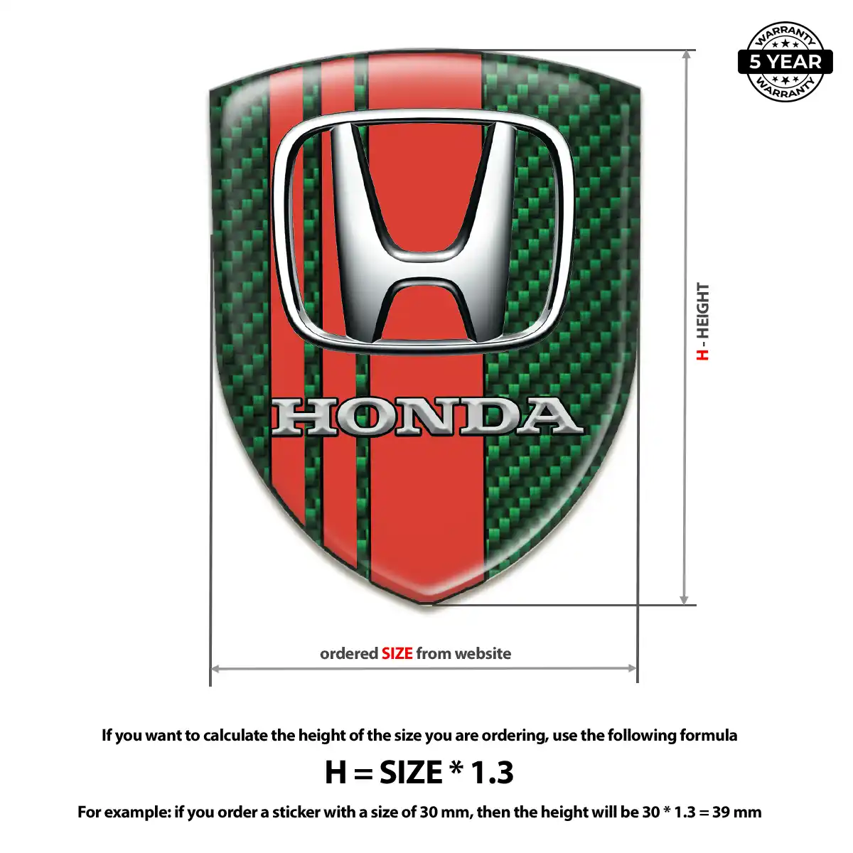 Honda Emblem Premium Dome