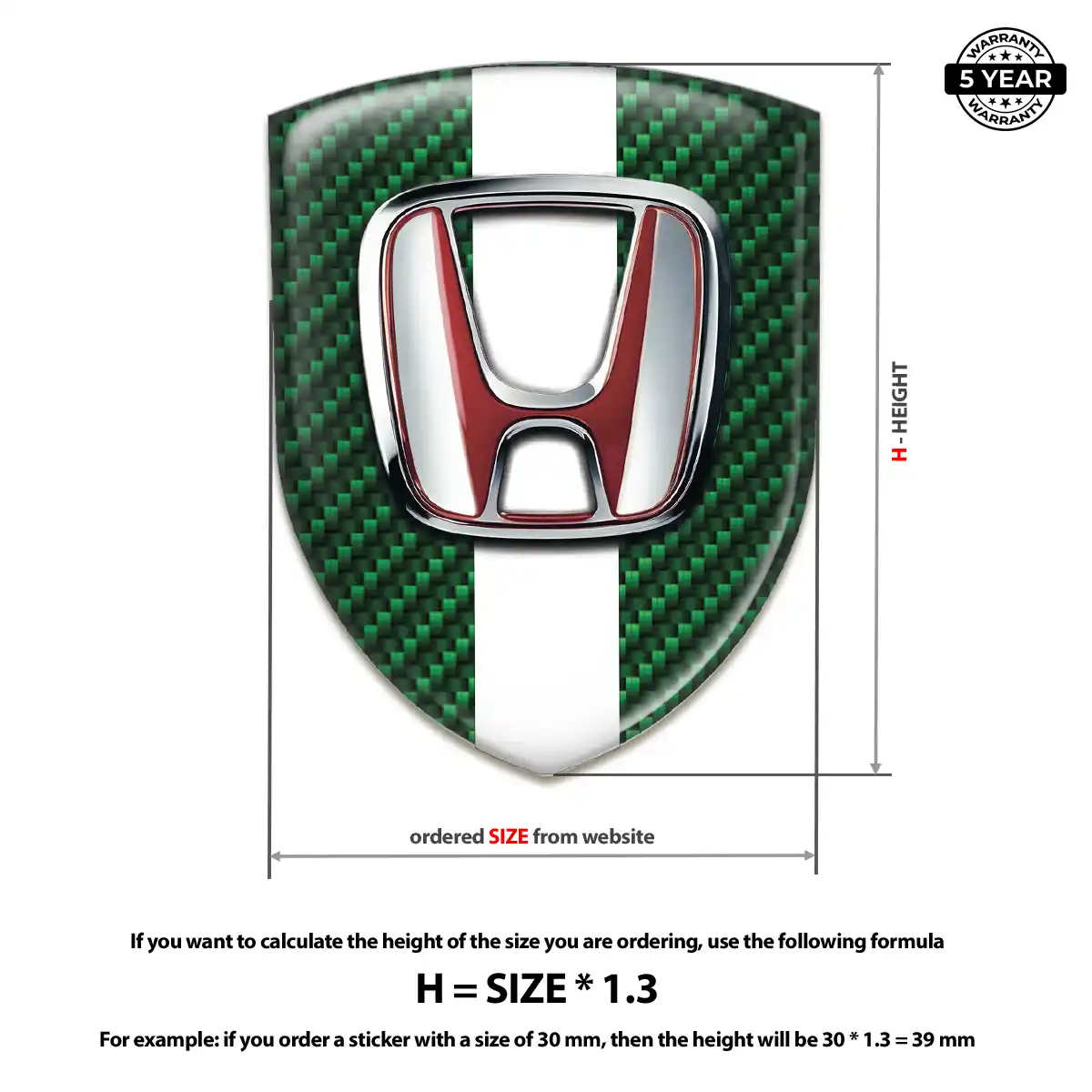 Honda Emblem Resin Elite