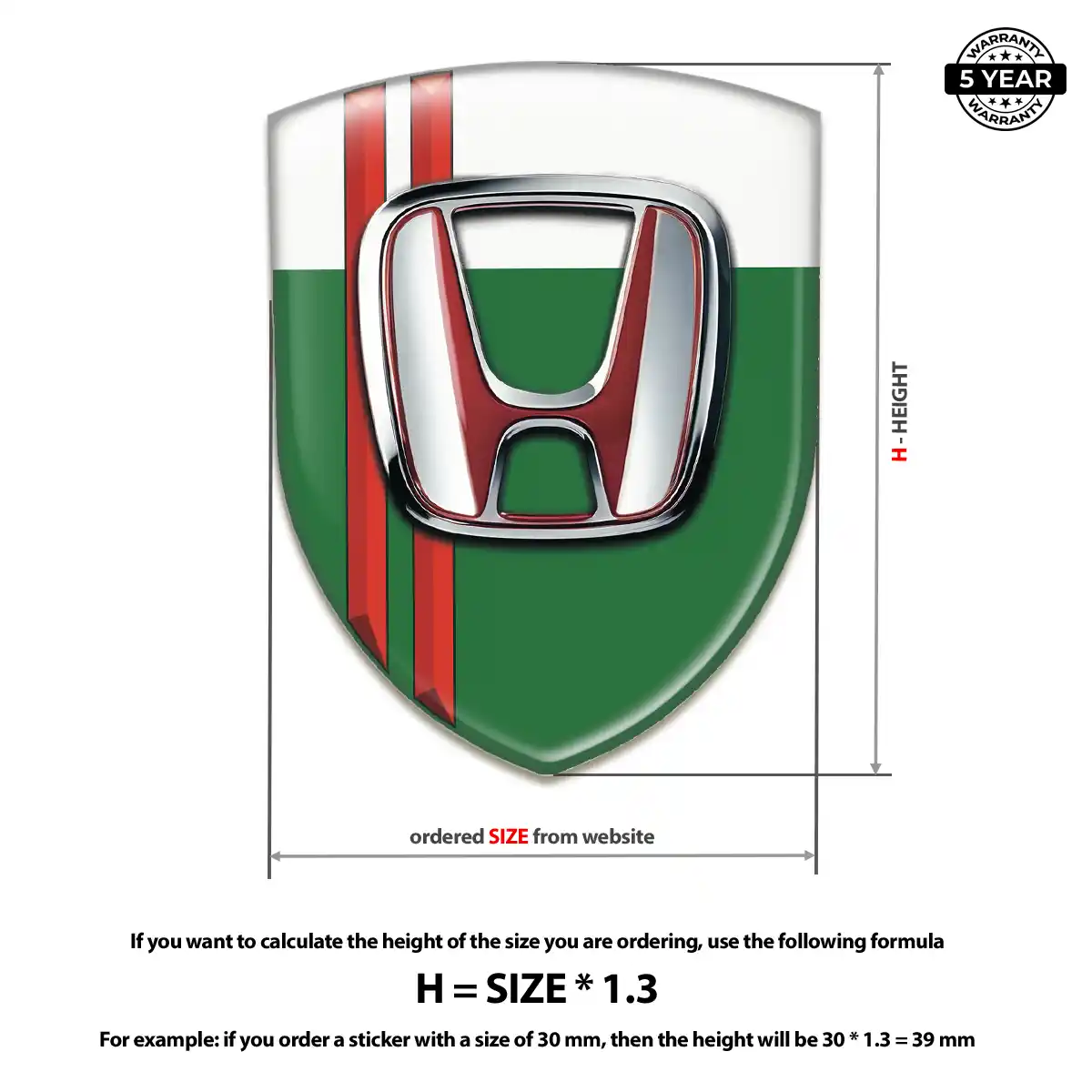 Honda Emblem Resin Luxe
