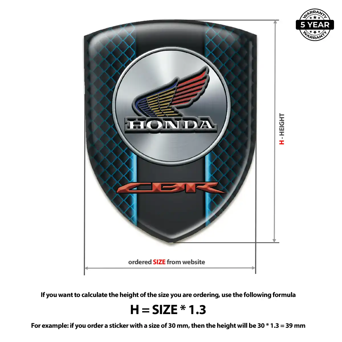 Honda Emblem Shield Deluxe Edition