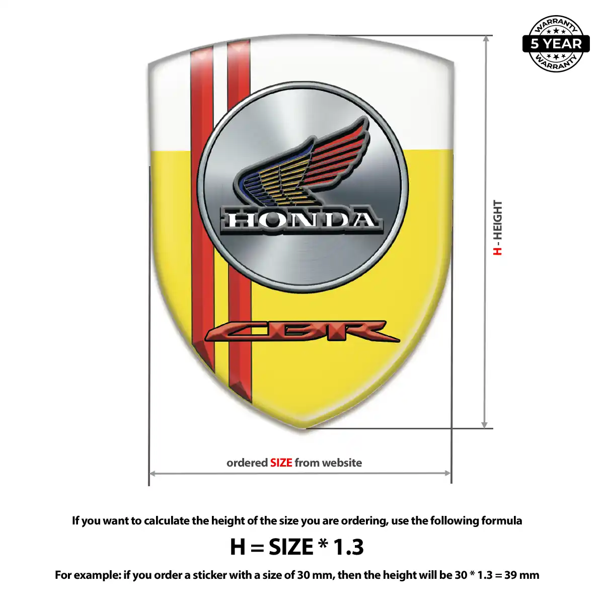 Honda Emblem Shield Elite Finish