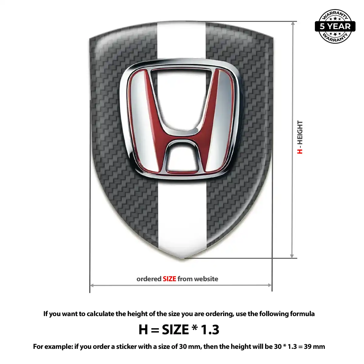 Honda Emblem Shield Noble Edition