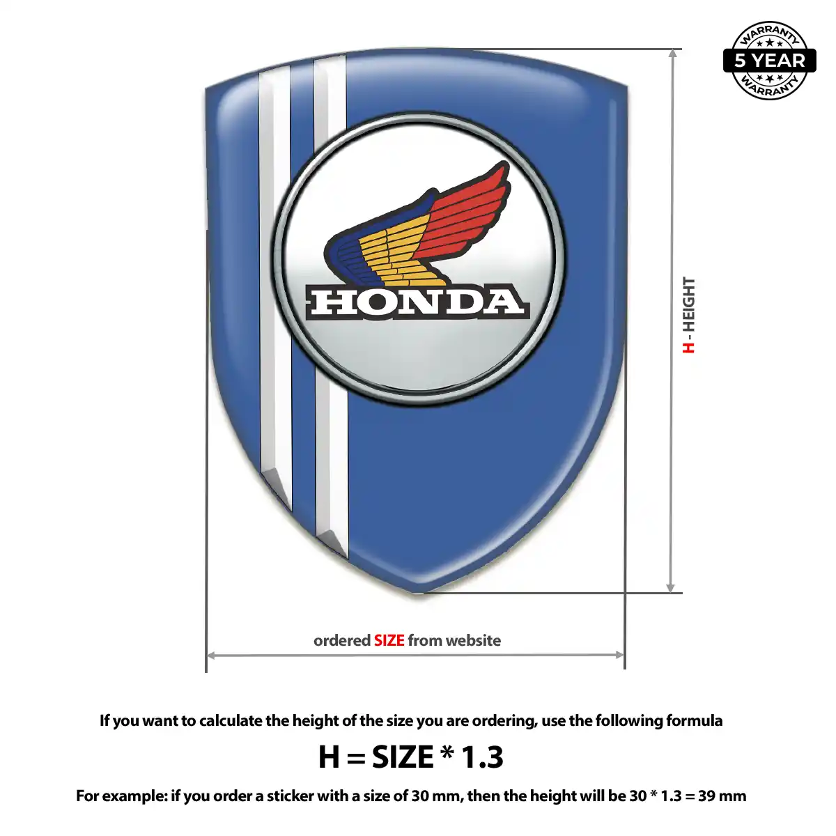 Honda Emblem Shield Resin Luxe