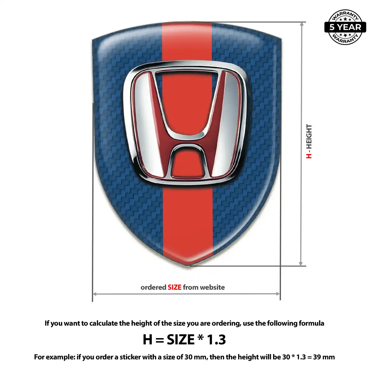 Honda Emblem Silicone Outer Style