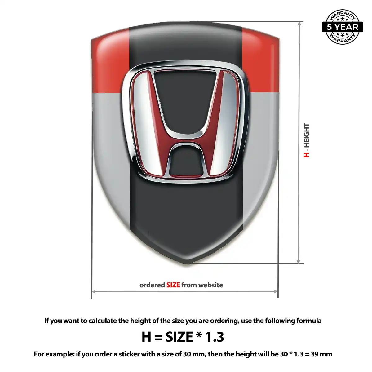 Honda Emblem Silicone Premium Dome