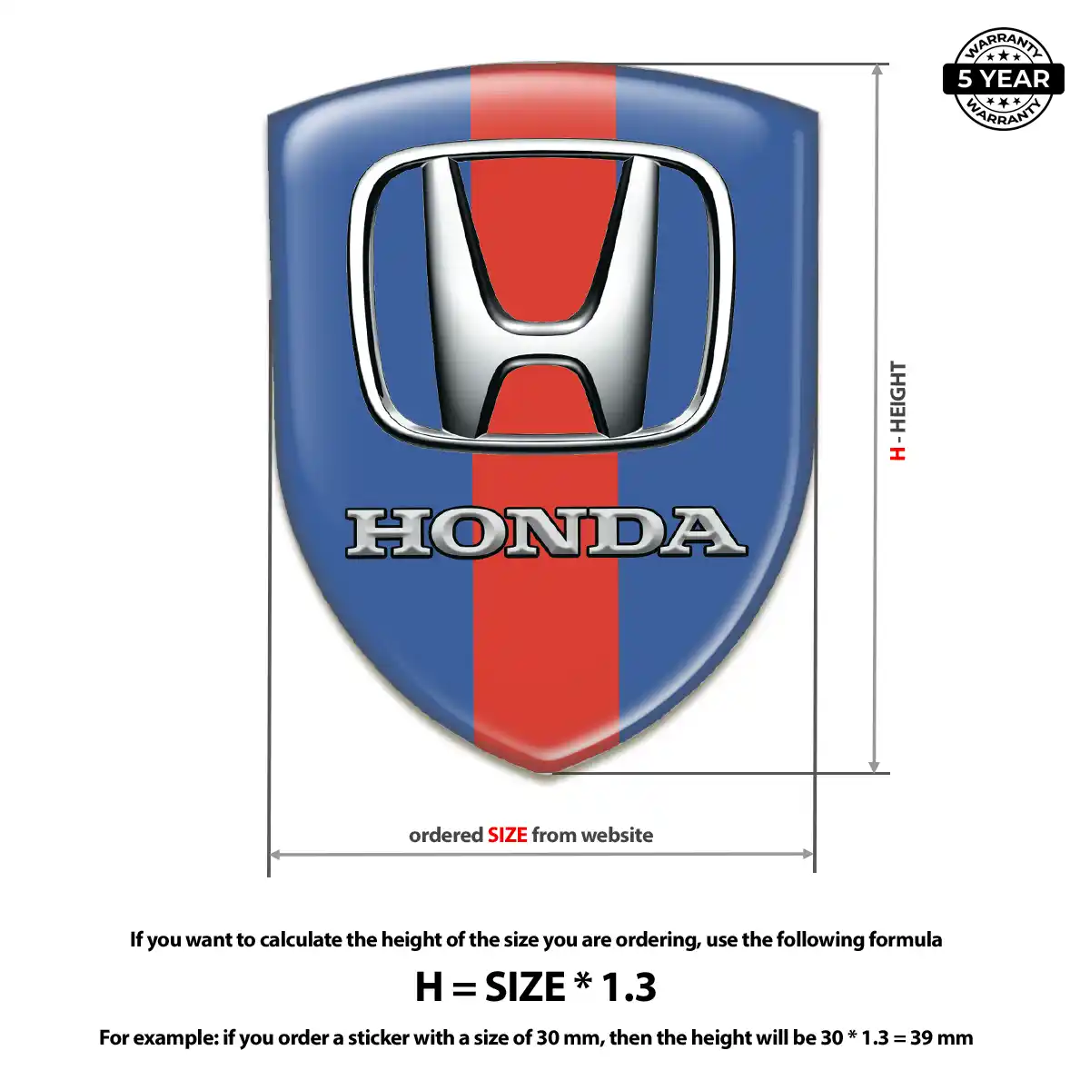 Honda Emblem Silicone Prime Quality