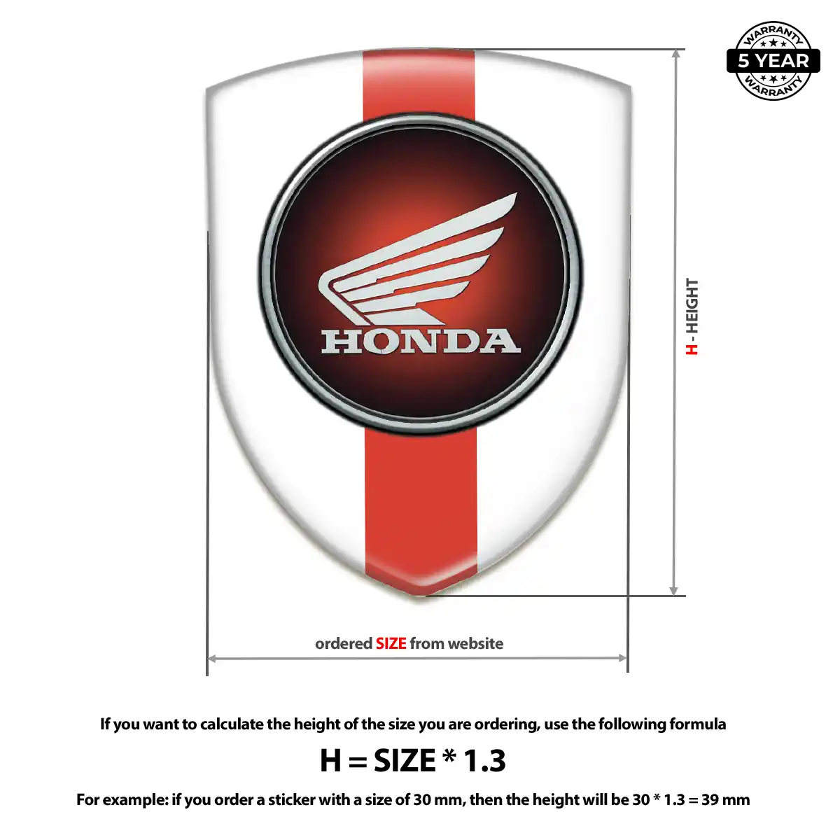 Honda Emblem Silicone Resin Elite