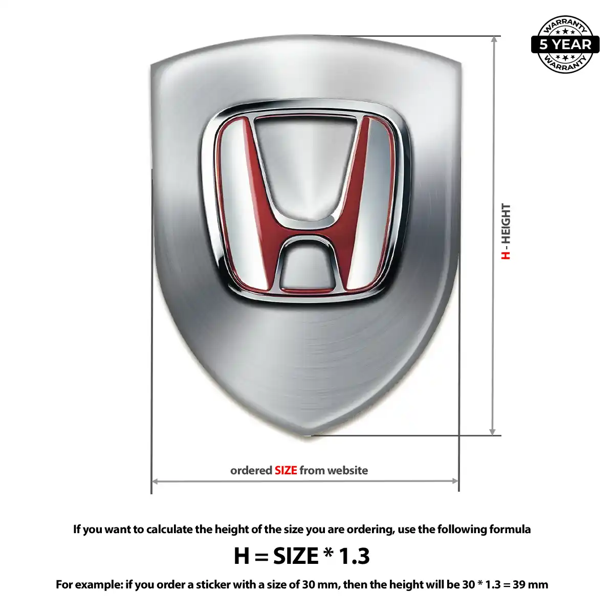 Honda Emblem Silicone Resin Luxe