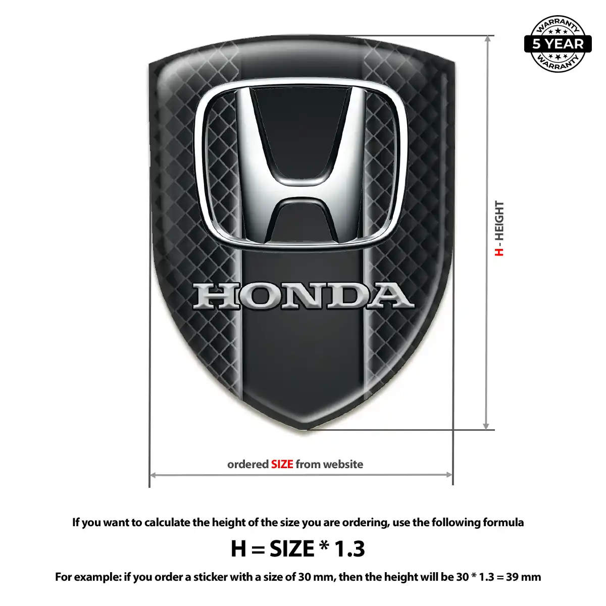 Honda Emblem Silicone Superior Craft