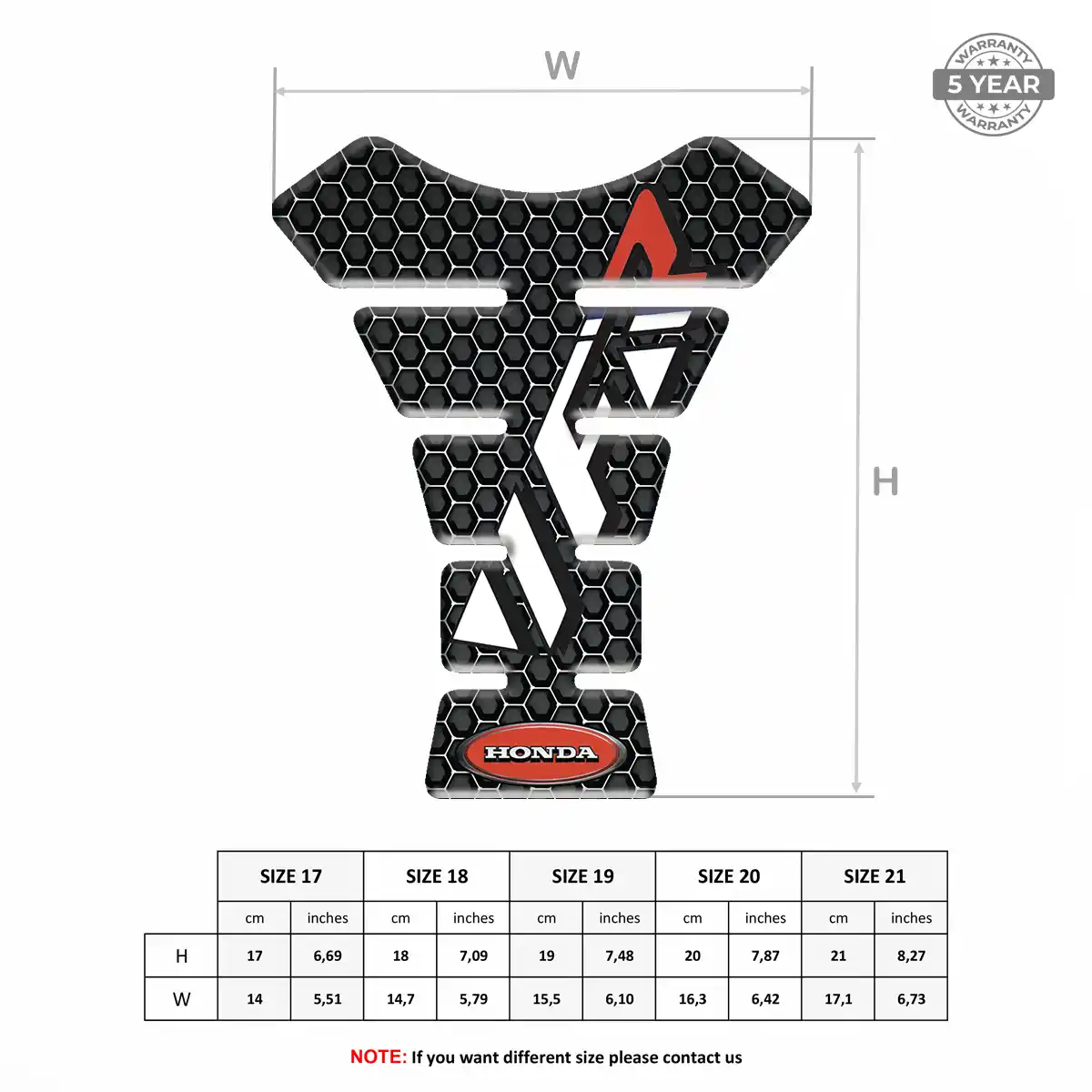 Honda Fuel Tank Pad Prestige Line