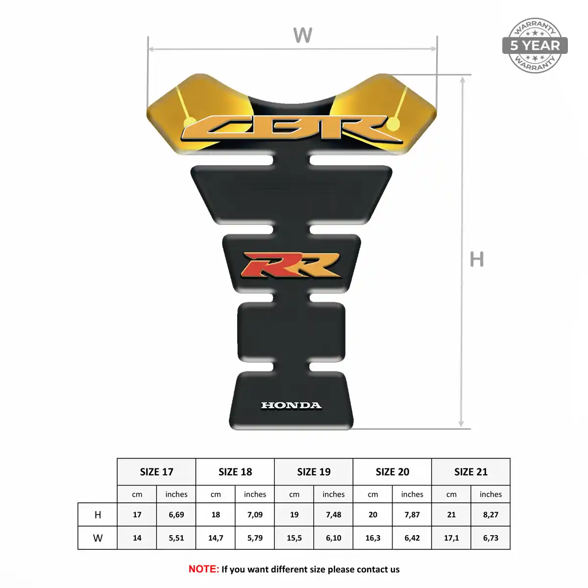 Honda Fuel Tank Pad Refined Design