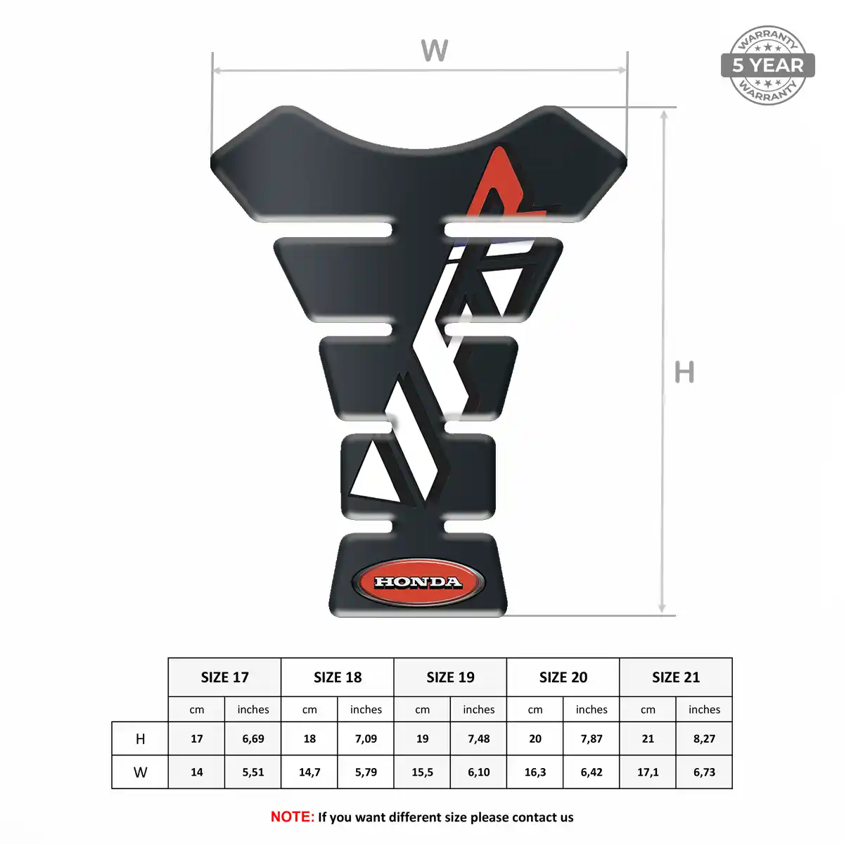 Honda Fuel Tank Pad Resin Luxe