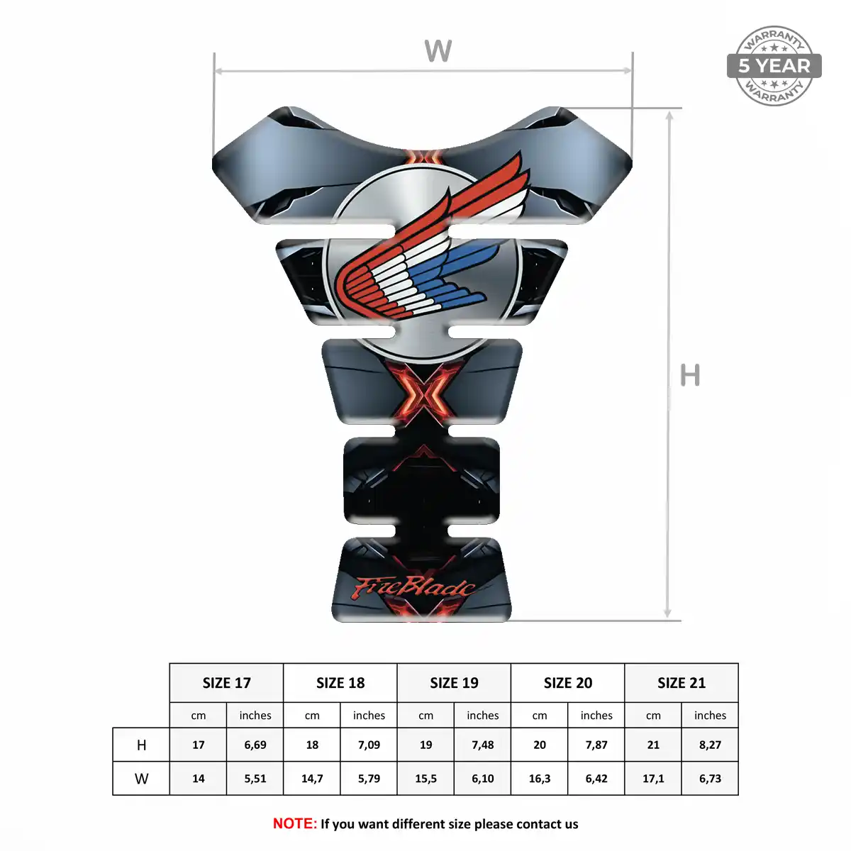 Honda Fuel Tank Pad Sleek Style