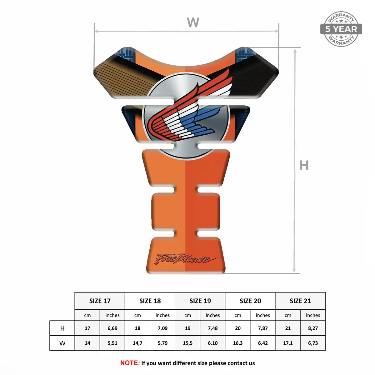Honda Fuel Tank Protector Deluxe Edition