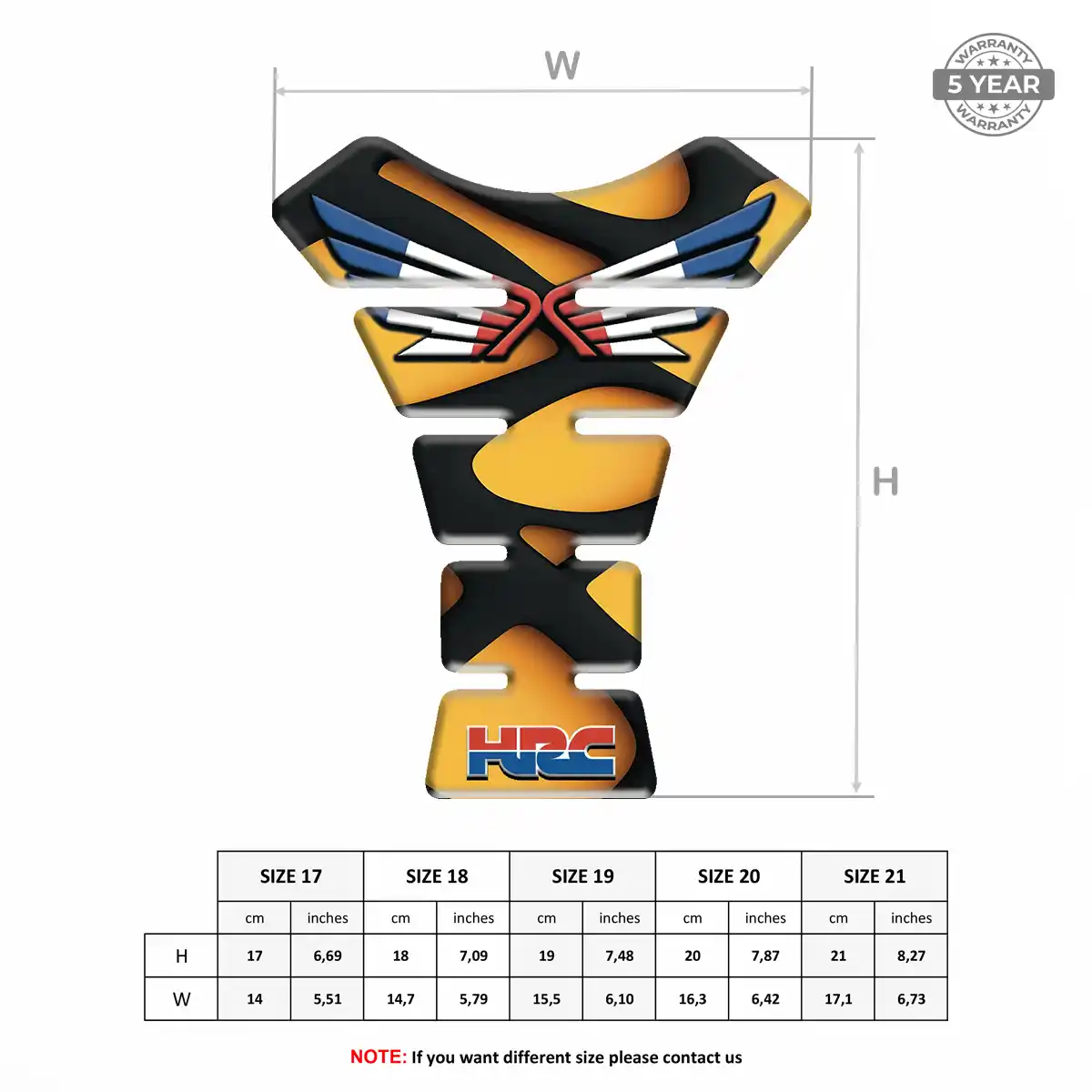 Honda Fuel Tank Protector Elite Finish