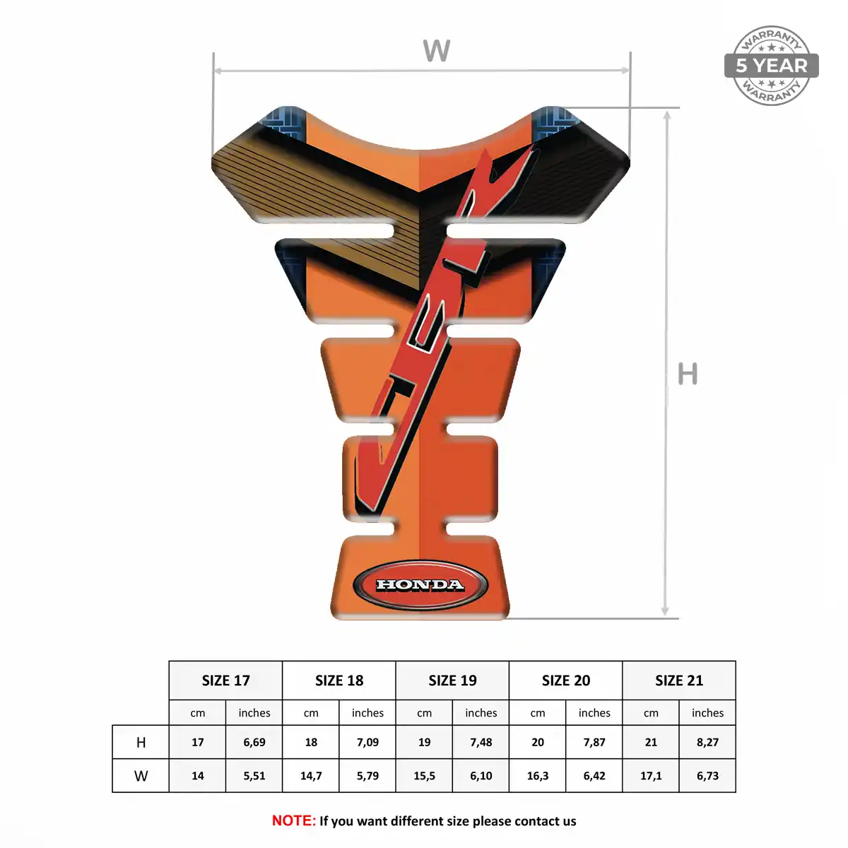 Honda Gas Tank Pad Opulent Line
