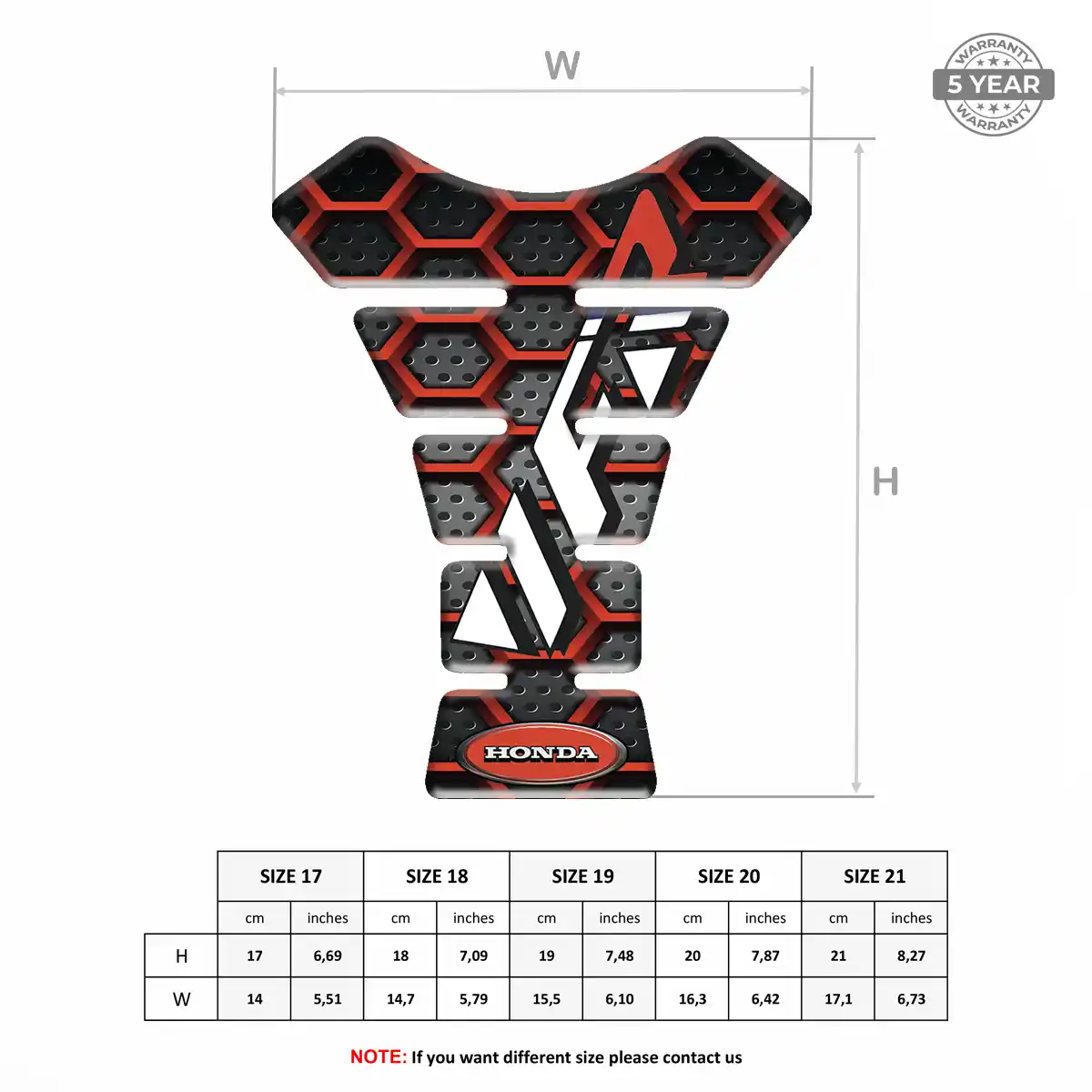 Honda Gas Tank Pad Resin Elite