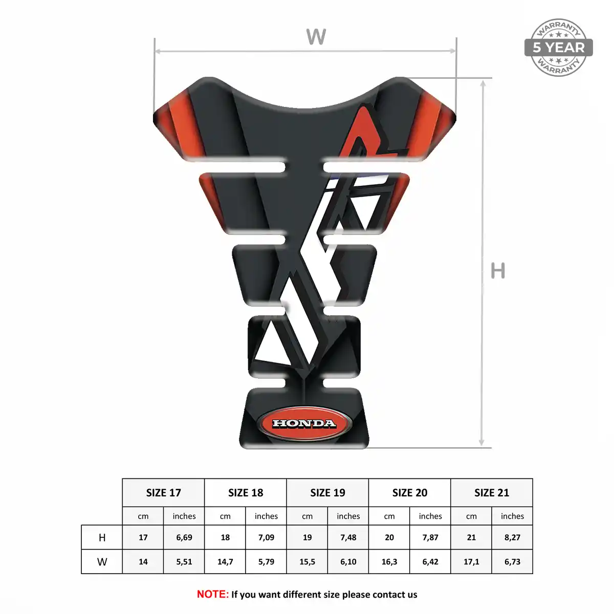 Honda Gas Tank Pad Superior Craft
