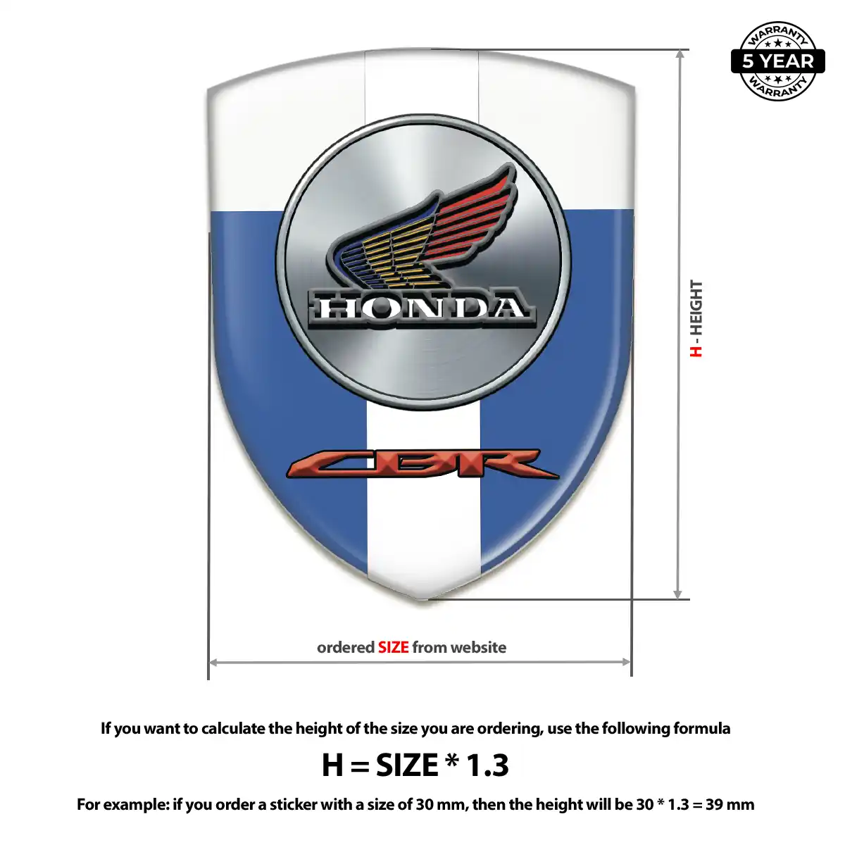 Honda Gel Badge Sticker Elite Edition