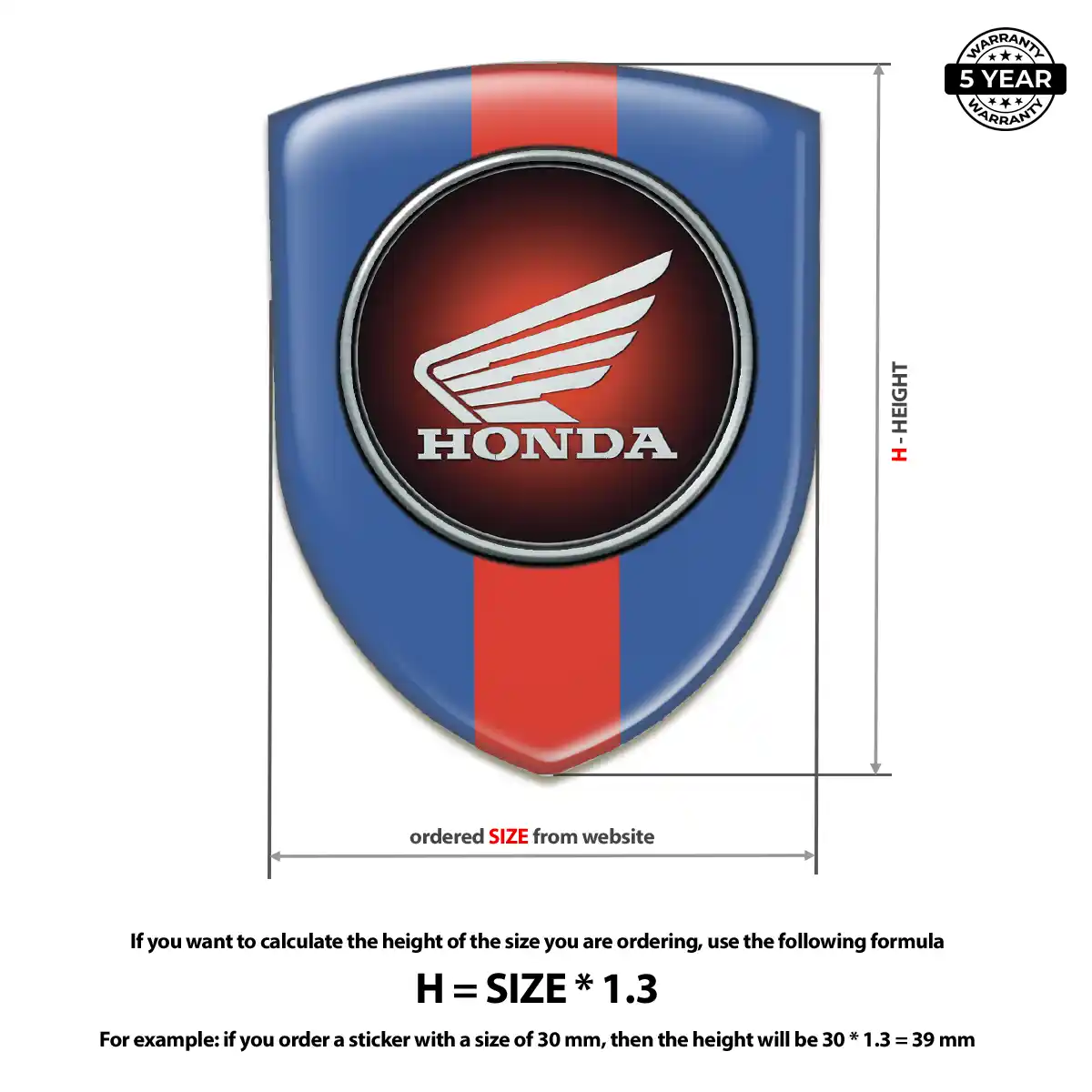 Honda Gel Badge Sticker Exclusive Series