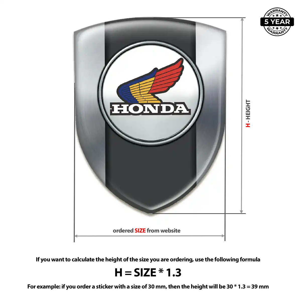 Honda Gel Badge Sticker Noble Edition