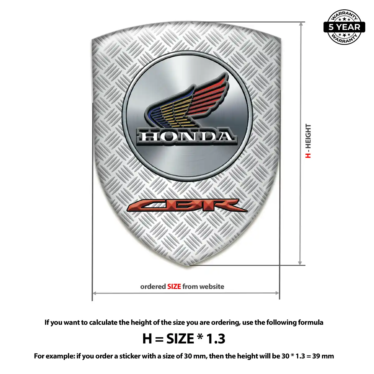 Honda Gel Badge Sticker Sleek Style