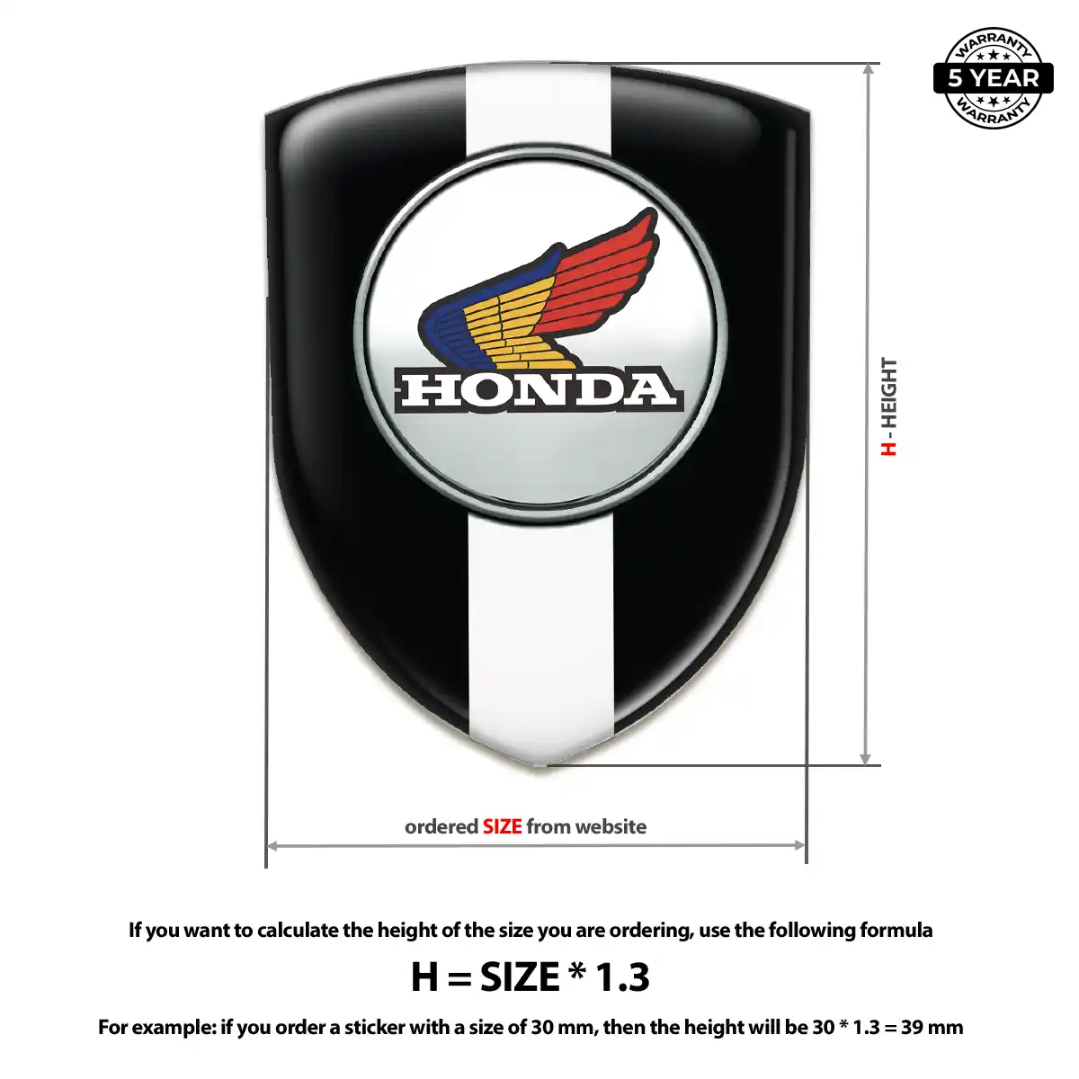 Honda Gel Emblem Sticker Exclusive Series