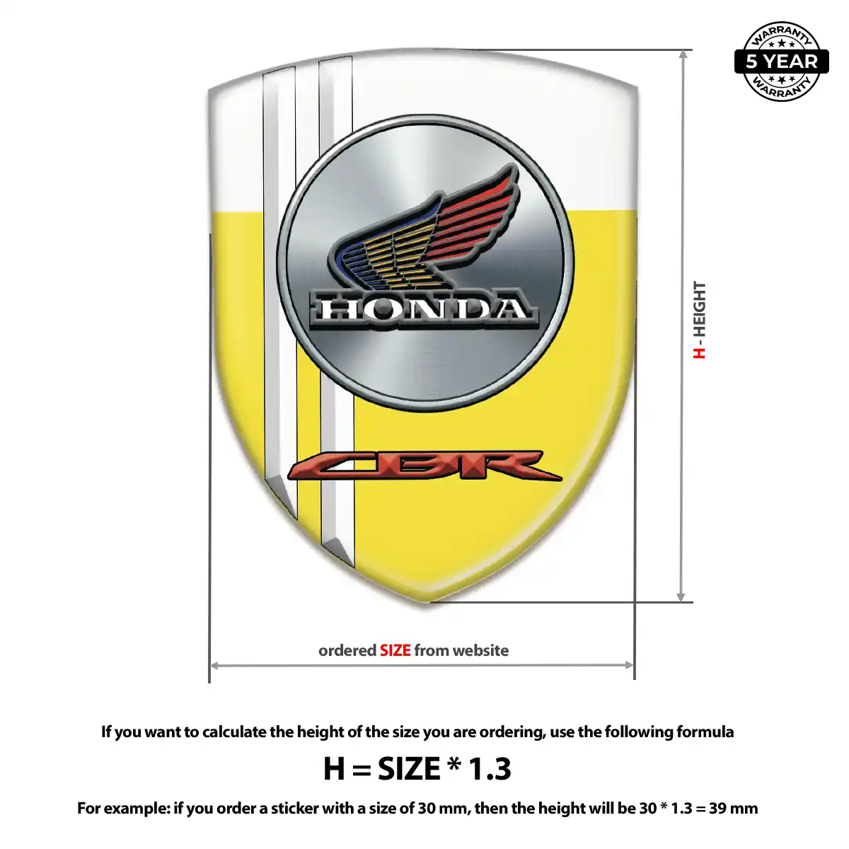 Honda Gel Emblem Sticker Signature Grade