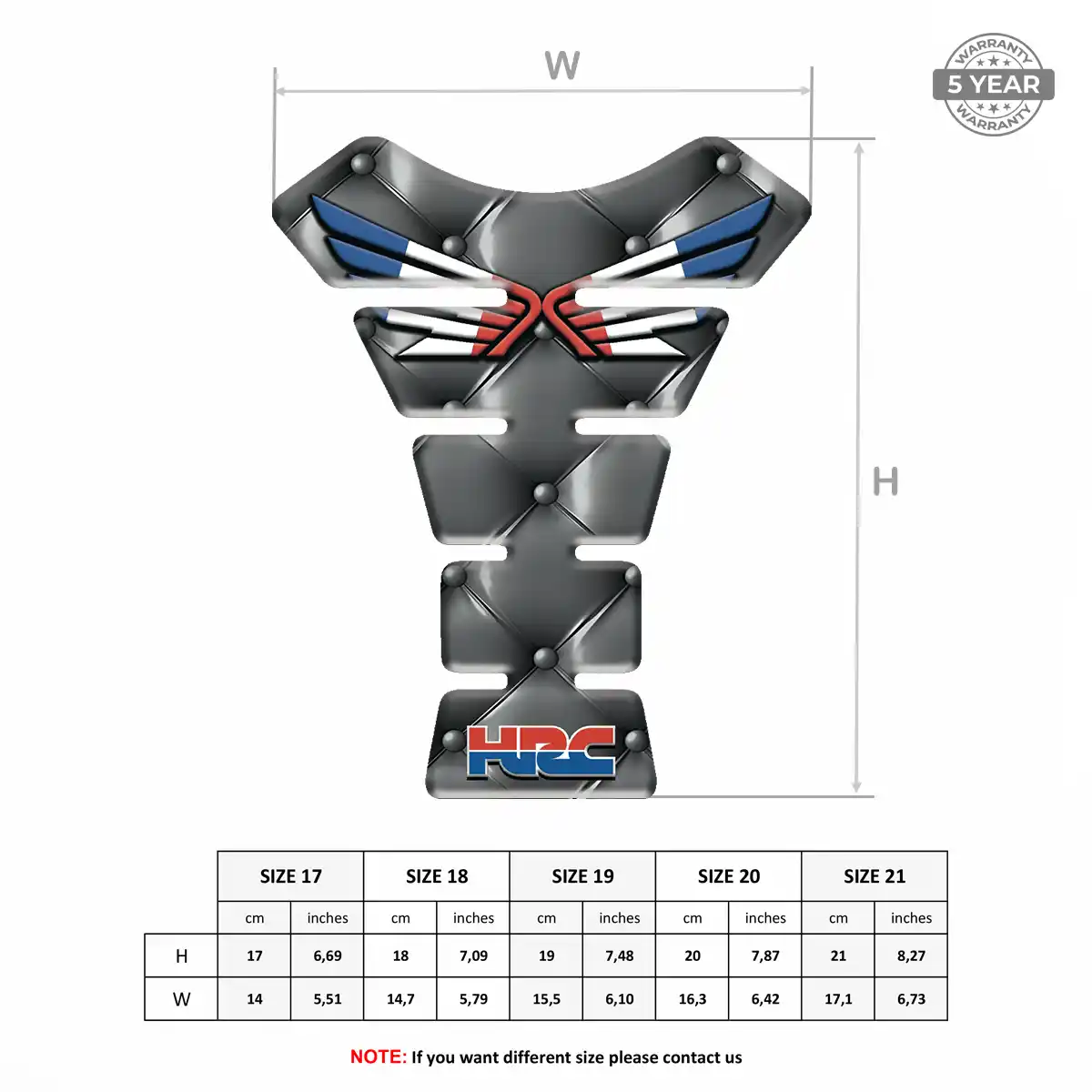 Honda Gel Tank Pad Deluxe Edition