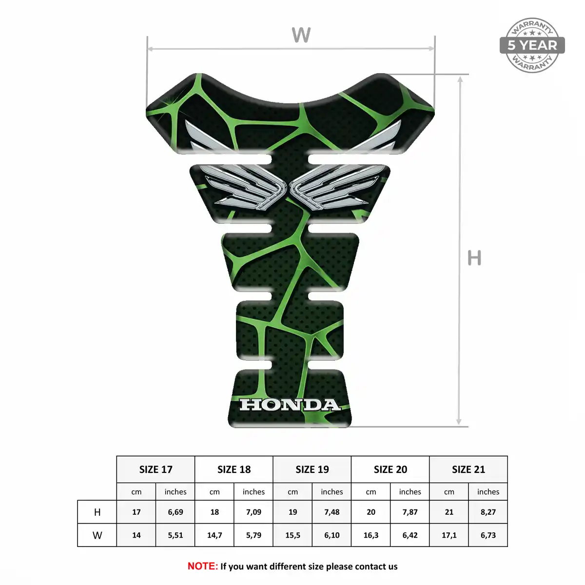 Honda Gel Tank Pad Elite Finish