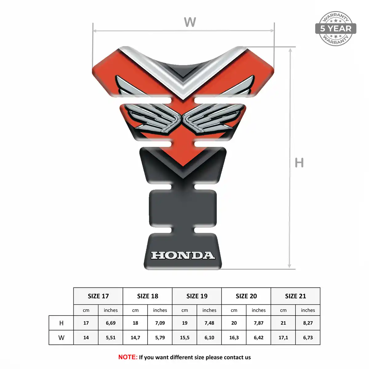 Honda Gel Tank Pad Noble Edition