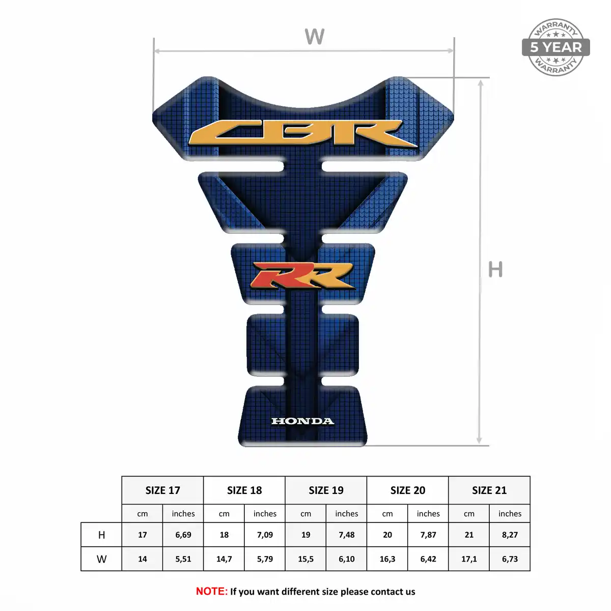 Honda Gel Tank Pad Opulent Line
