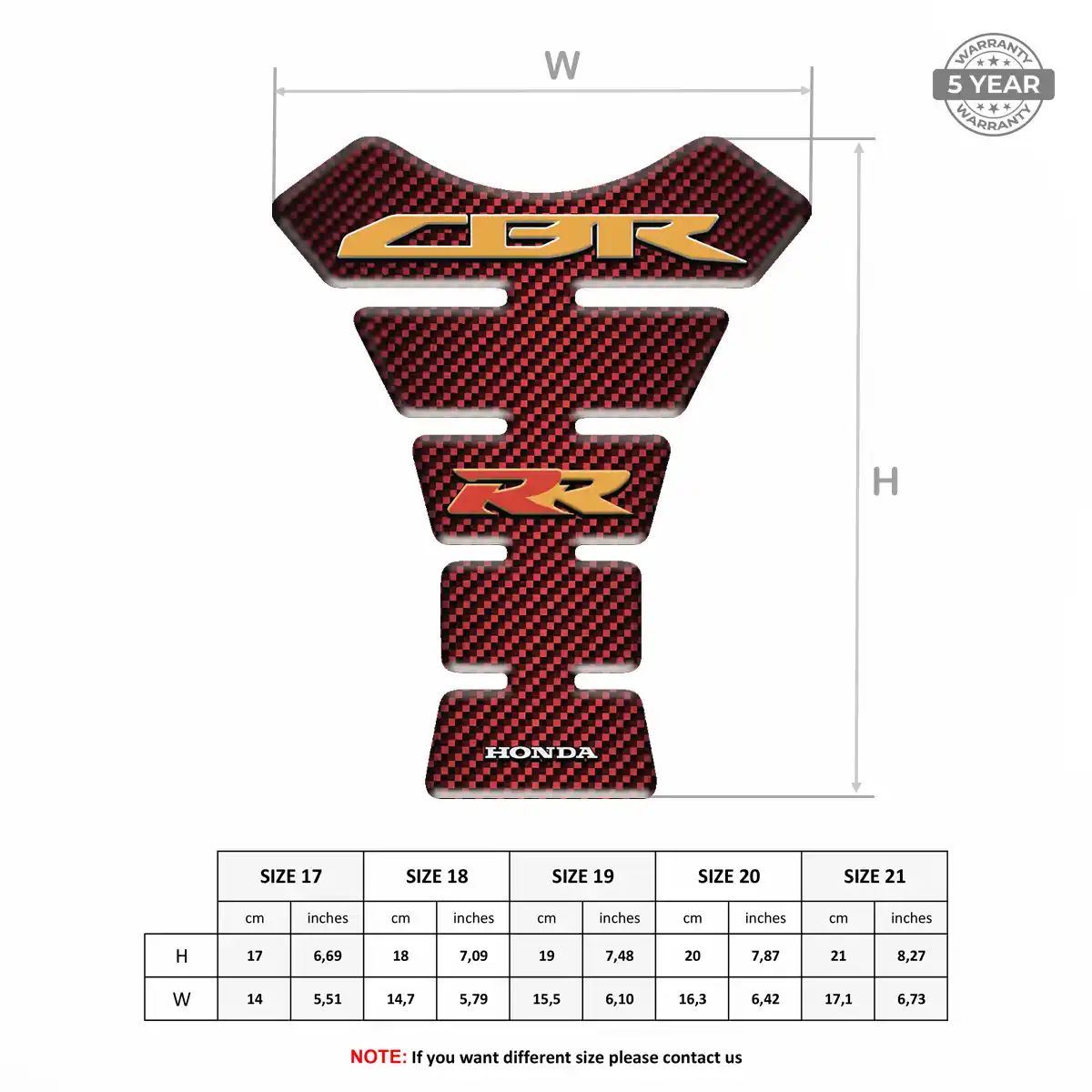 Honda Gel Tank Pad Resin Luxe